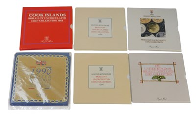 Lot 243 - Six Royal Mint Brilliant Uncirculated Coin...