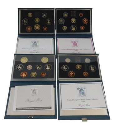 Lot 247 - Four Royal Mint Proof Coin Collections, for...