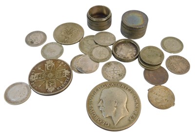 Lot 253 - A group of silver and other pre decimal...
