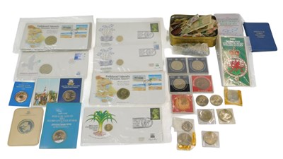 Lot 256 - A group of commemorative and pre decimal...