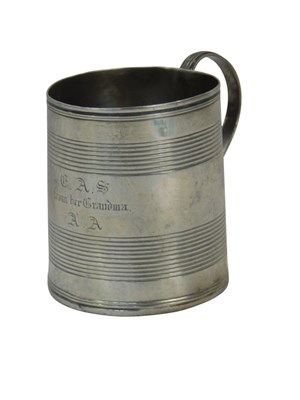 Lot 298 - A George III silver beaker, decorated with two...