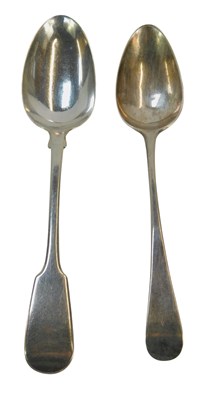 Lot 296 - Two early 19thC silver tablespoons, comprising...