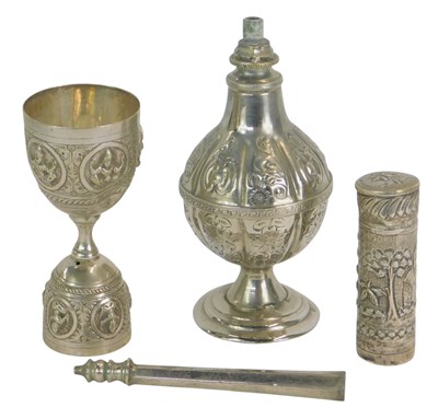 Lot 275 - A group of Middle Eastern white metal...