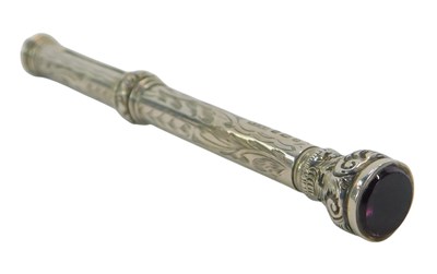 Lot 290 - An Edward VII silver propelling pencil, the...