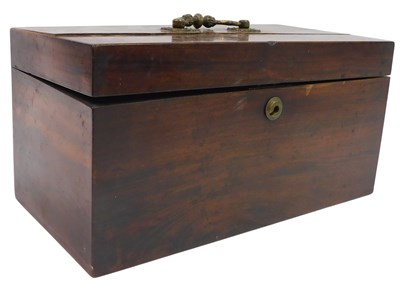 Lot 189 - An early 19thC mahogany tea caddy, of...