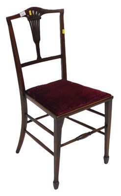 Lot 1213 - An Edwardian beech wood bedroom chair.