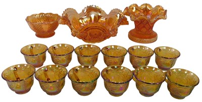 Lot 340 - A group of carnival glass, comprising twelve...