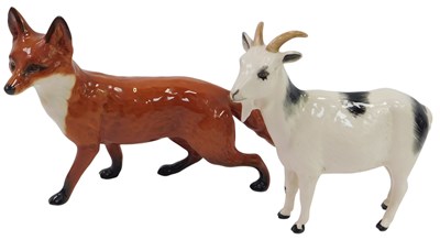 Lot 358 - A Beswick fox, 13cm high, together with a...