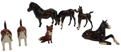 Lot 362 - A group of Beswick animals, comprising a...