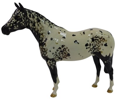 Lot 378 - A Beswick Appaloosa pottery horse, 21cm high.