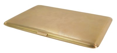 Lot 2 - An Edward VIII 9ct gold cigarette case, with...