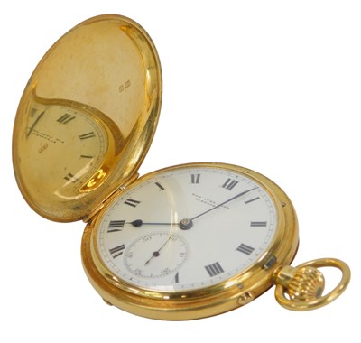 Lot 399 - A George V 18ct gold full hunter pocket watch,...