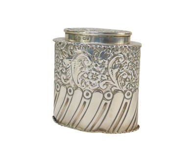 Lot 405 - An Edward VII silver tea caddy, of compressed...