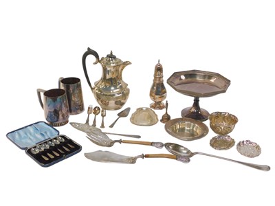 Lot 423 - A group of silver plate, to include a sugar...