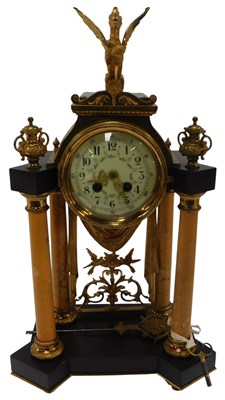 Lot 441 - A Louis XVI style gilt brass and marble...