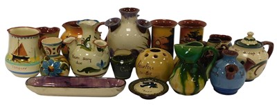 Lot 456 - A group of Torquayware, to include posy vases,...