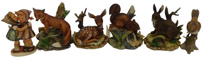 Lot 443 - Four Kowa bisque porcelain animals, comprising...