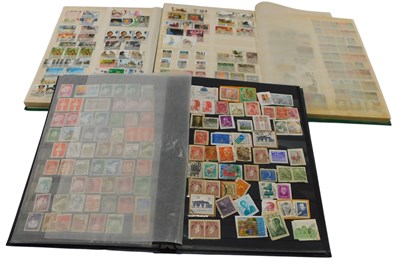 Lot 475 - Three albums containing world and GB stamps,...