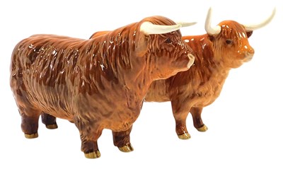 Lot 479 - A Beswick pottery figure of a Highland cow,...