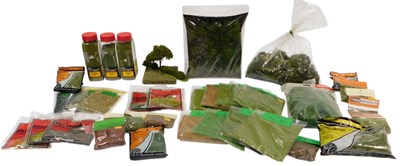 Lot 244 - Various model railway scenics, including trees,...