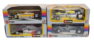 Lot 219 - Burago diecast F1 cars, 1:24 scale, comprising...