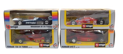 Lot 220 - Burago diecast F1 cars, 1:24 scales,...