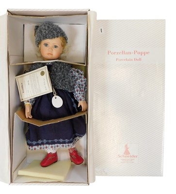 Lot 271 - A Schneider hand made porcelain doll...