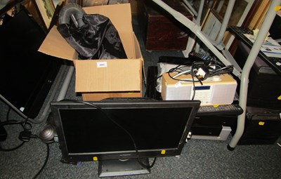 Lot 2063 - Electronics, including a small flatscreen...