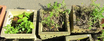 Lot 1159 - Three garden planters, and an ornamental...