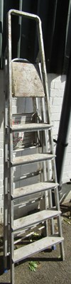 Lot 1163 - Two A-frame aluminium steps.