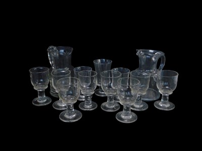Lot 491 - A group of glassware, to include ten glass...