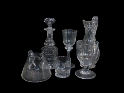 Lot 494 - A group of glassware, to include a Georgian...