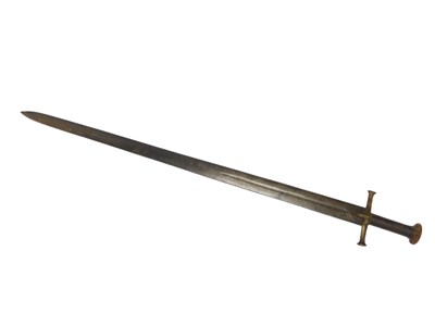 Lot 504 - A 19thC Sudanese Kaskara sword, with circular...