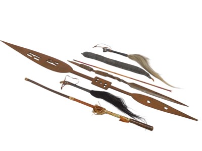 Lot 505 - A group of African tribal related items, to...