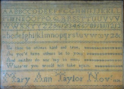 Lot 506 - A George III religious verse and alphabet...