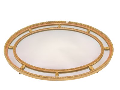Lot 507 - A Georgian style giltwood wall mirror, of oval...