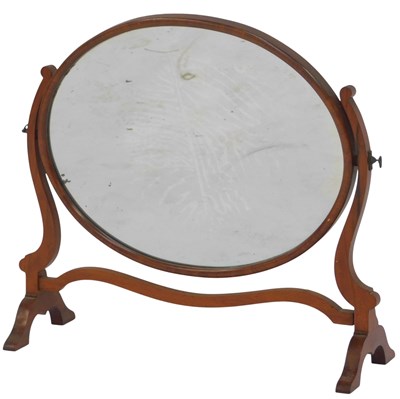 Lot 564 - A 19thC walnut swing frame mirror, with a...