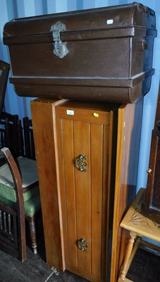 Lot 1141 - A converted satinwood wardrobe base unit, with...