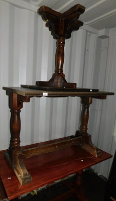Lot 1139 - Three garden pub tables, one rectangular, one...