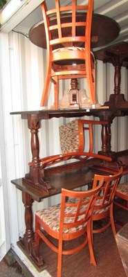 Lot 1119 - A circular pub garden or dining table, raised...