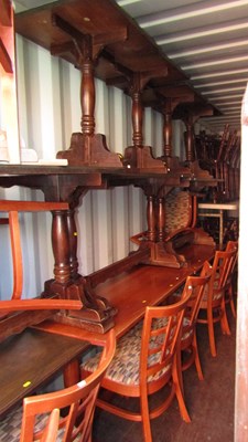 Lot 1120a - Ten bow back chairs, spindle back, raised on...