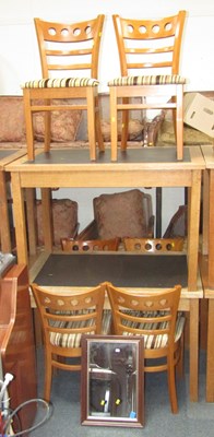 Lot 1138 - A courtroom table, with leatherette inset,...