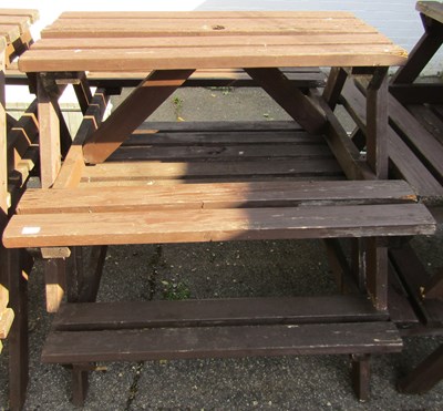 Lot 1152 - Two garden picnic benches.