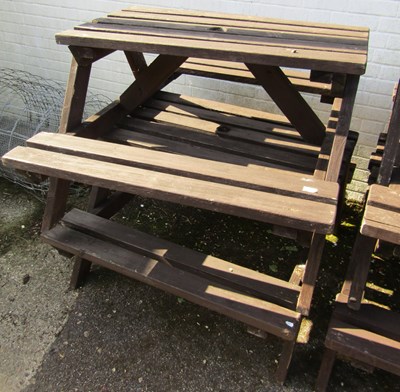 Lot 1154 - Two garden picnic benches.
