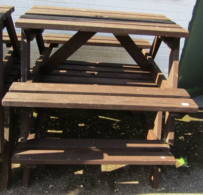 Lot 1155 - Two garden picnic benches.