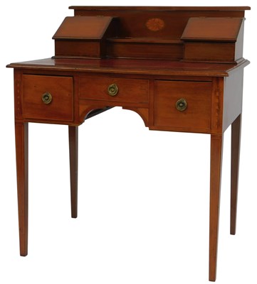 Lot 611 - An Edwardian mahogany and inlaid lady's...
