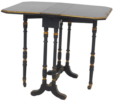 Lot 620 - A Victorian ebonised and parcel gilt...