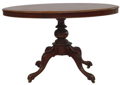 Lot 621 - A Victorian mahogany loo table, the oval top...