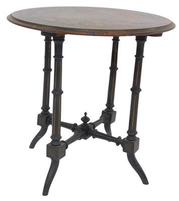 Lot 623 - A Victorian ebonised and parcel gilt...