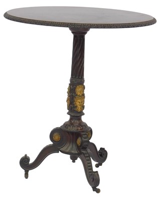Lot 642 - A Victorian mahogany and parcel gilt...